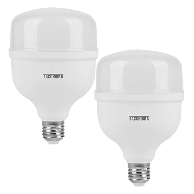 Lâmpada High Led Bulbo 40w E27 6500k Taschibra Kit 2 Unidades
