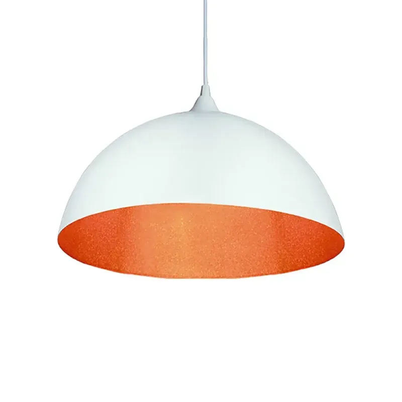 Pendente Brooklyn em Alumínio Branco e Cobre 1XE27 60W Biv Taschibra - TASCHIBRA