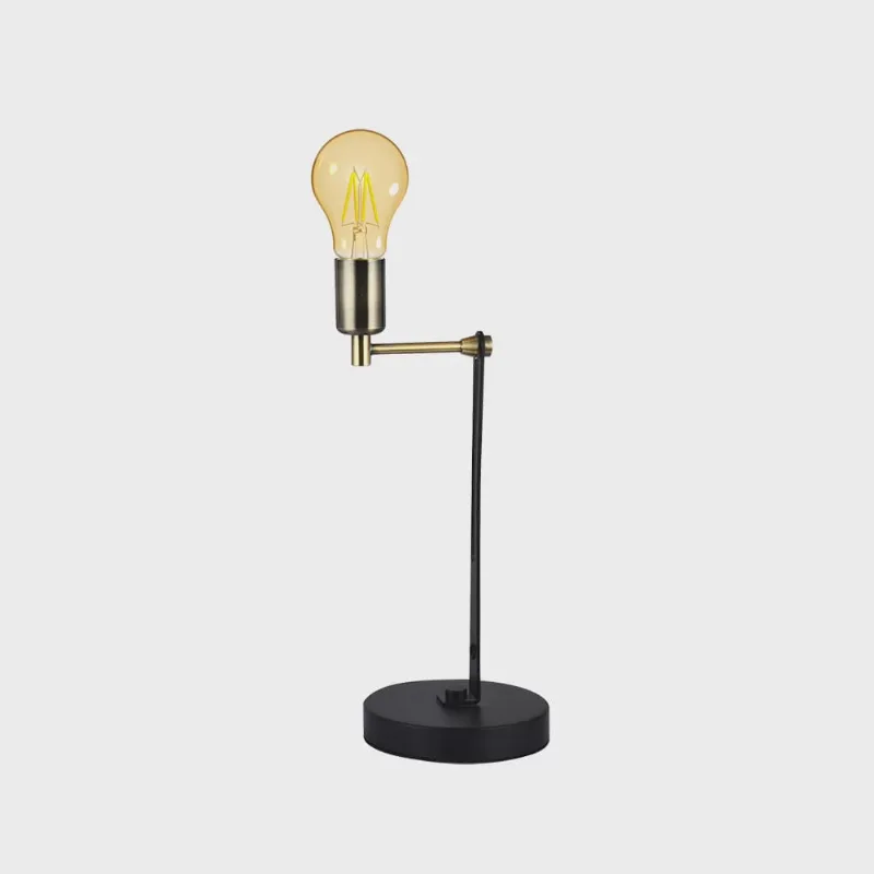 Luminária Abajur Taschibra Zancos Preto/Ouro E27 Bivolt