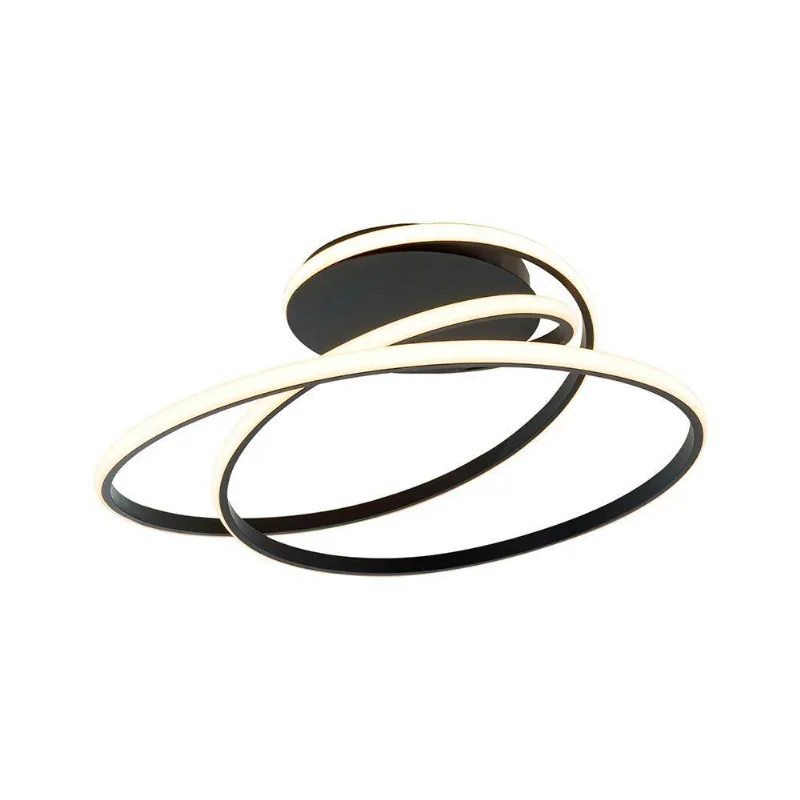Plafon Taschibra Carachi Led Bivolt Preto 3000k Luz Amarela 15051069