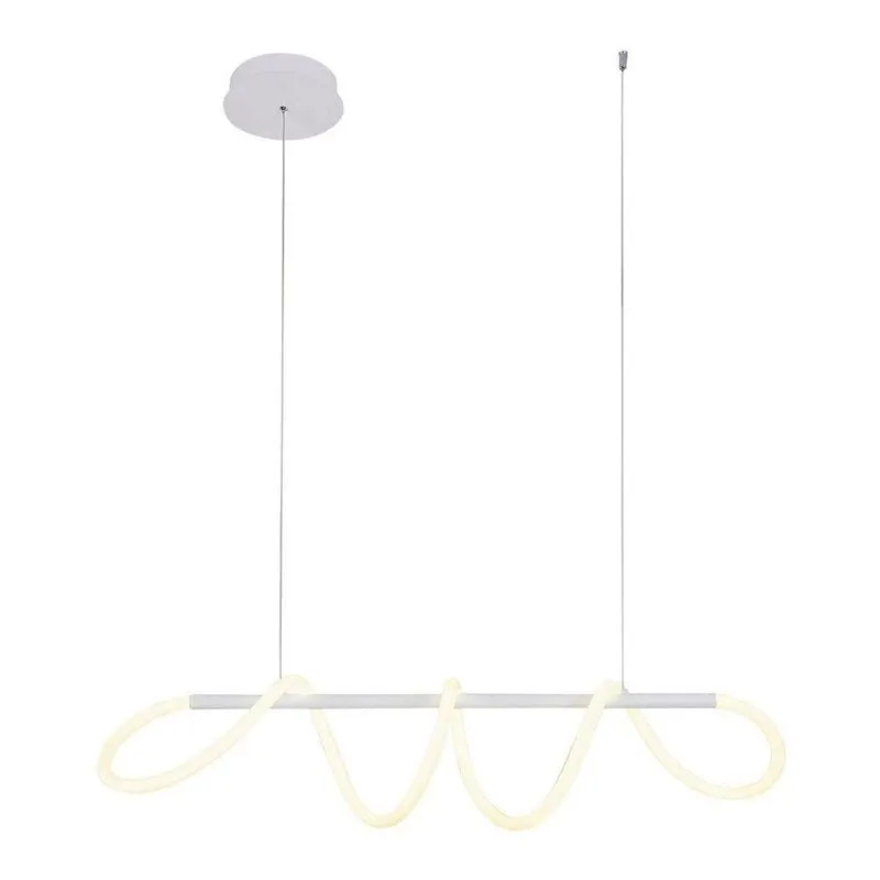 Lustre Pendente Taschibra Zurique Led Bivolt Branco 3000k Luz Amarela 15051075