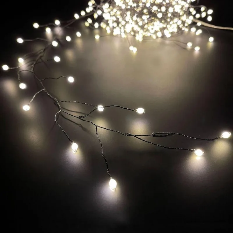 Fio de Luz LED Fada Cordão Festão 3000K 100 Leds para Ambientes Internos Branco Taschibra - TASCHIBRA