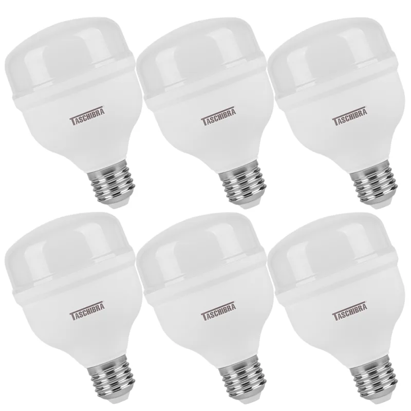 Lâmpada Led Bulbo 40w E27 Pack3 6500k Taschibra Kit 2 Unidades