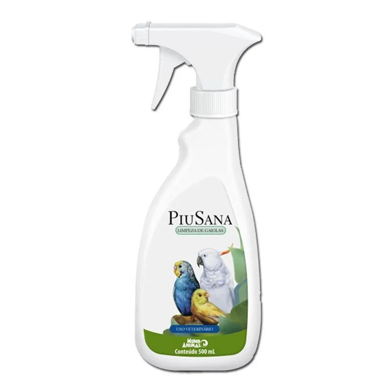Spray Piusana Mundo Animal Para Limpeza De Gaiolas - 500 Ml