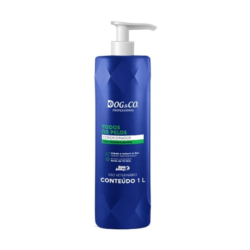 Condicionador Dog & Co Profissional Todos os Pelos para Cães 1 Litro