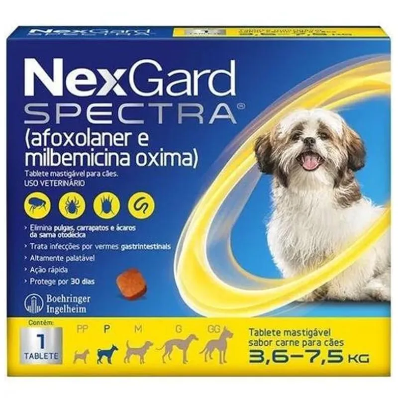 Nexgard Spectra Para Cães De 3,6 A 7,5kg - 1 Tablete