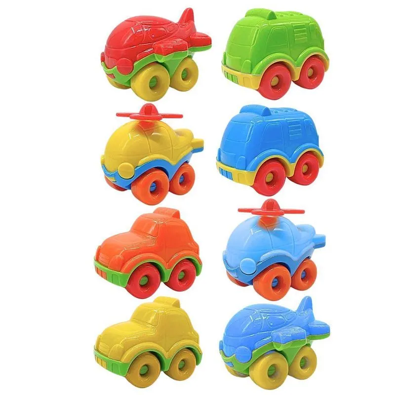 Super Frotinha Baby Div Plast Kit 8 Carrinhos Coloridos