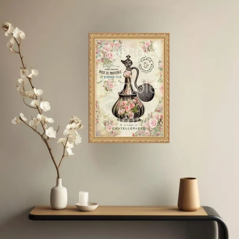 Quadro Decorativo Perfume Francês 45X34Cm