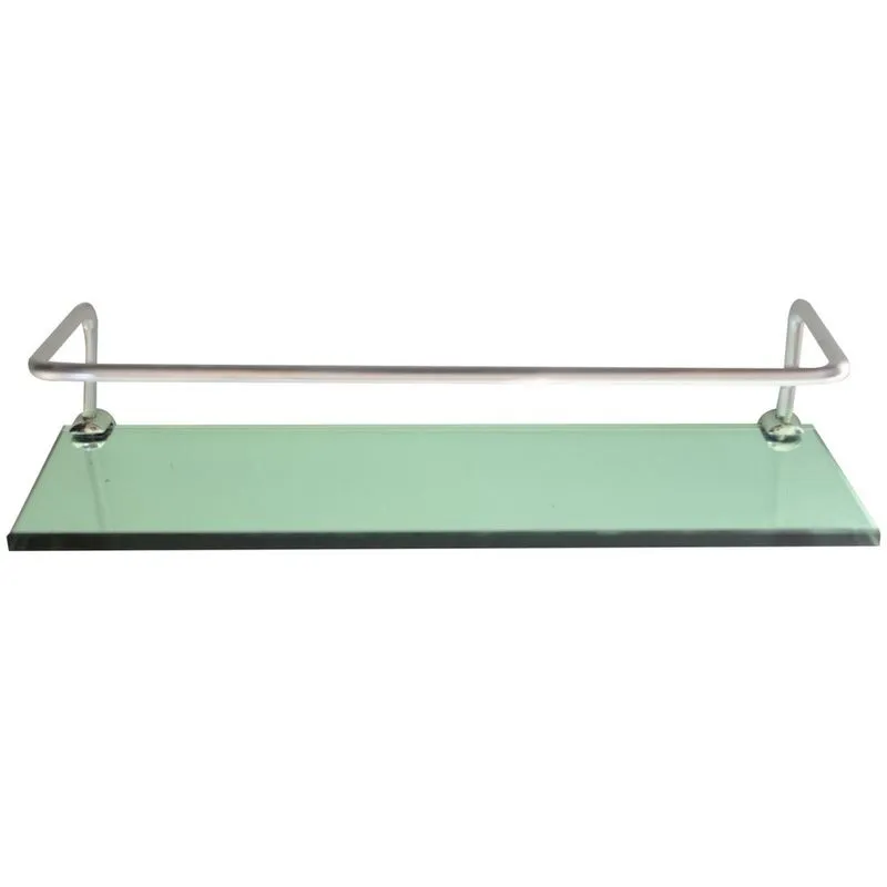 Prateleira Em Vidro Verde 10X40 Com Proteção