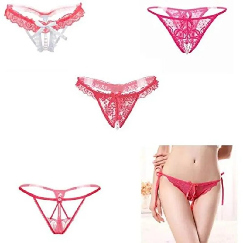 Kit 5 Calcinha Rosa Escuro Fio Dental de Pérola ElaShopp