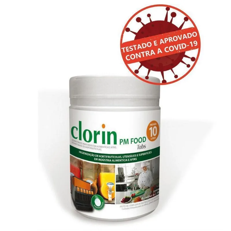 Clorin Pm Food Tabs - Desinfetante 50 Pastilhas