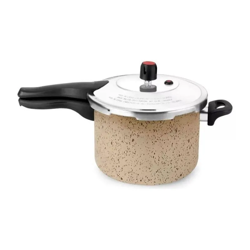 Panela Pressão 4.5 Litros Antiaderente Aa Tp Polida Stone Bege Stone