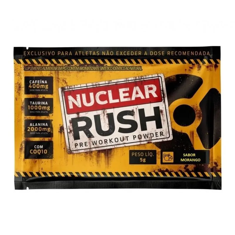 Nuclear Rush Sachê (5g) - Sabor: Morango