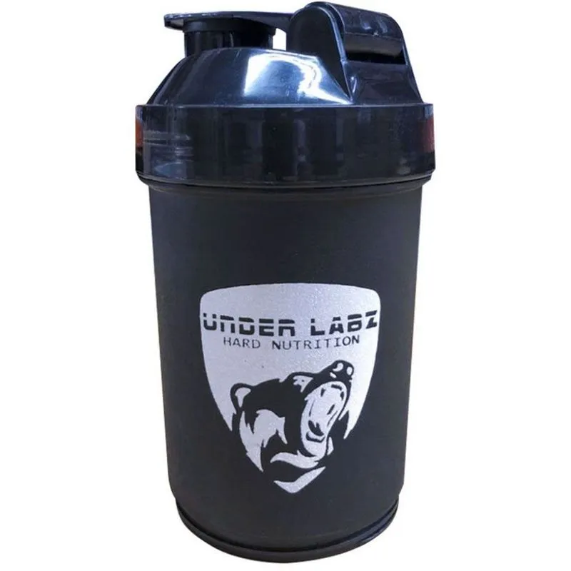 Coqueteleira c/ Compartimento (450ml) - Cor: Preta