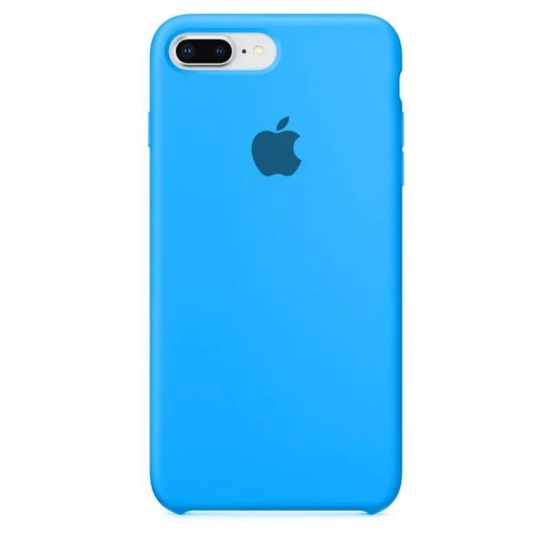 Capa Capinha Silicone Para Iphone 7 Plus E 8 Plus Azul-Royal