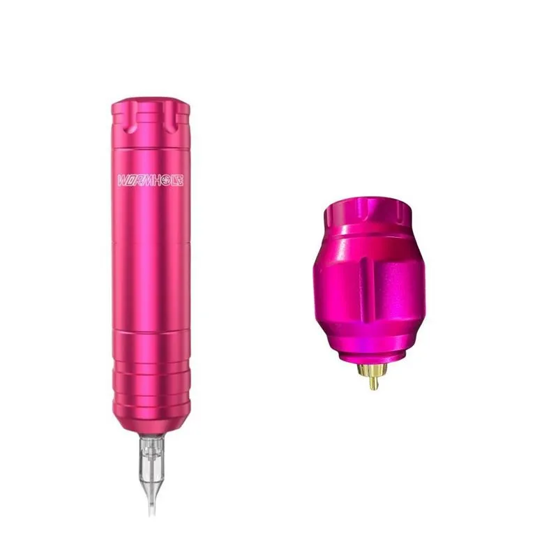 Máquina Pen Rosa Profissional Tattoo Wormhole Tatuagem
