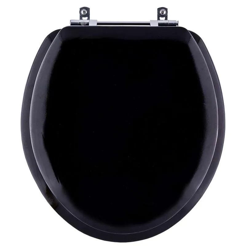 Assento Sanitário Almofadado Fiori Preto Para Vaso Fiori