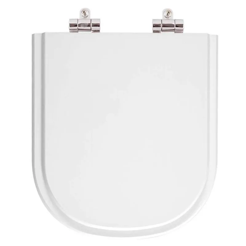 Assento Sanitário Vogue Plus Alongado Resina Plástica Fechamento Suave Almofadado Branco Gelo