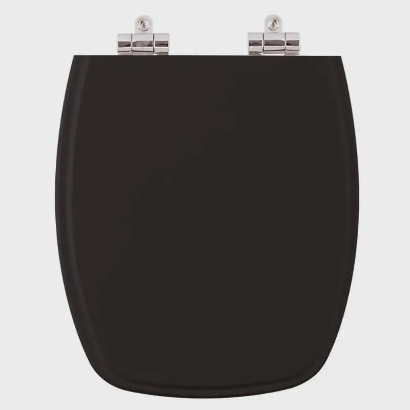 Assento Sanitário Poliester Soft Close Primula Plus Preto para vaso Fiori