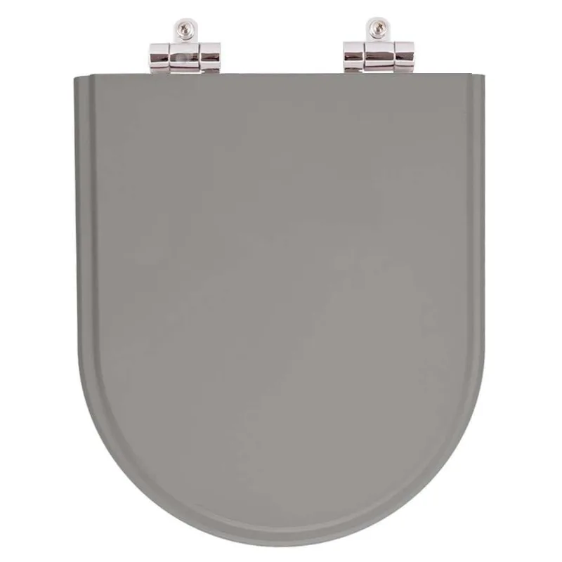 Assento Sanitário Poliester Soft Close Valentina Cinza Plus (cinza Escuro) Para Vaso Hervy