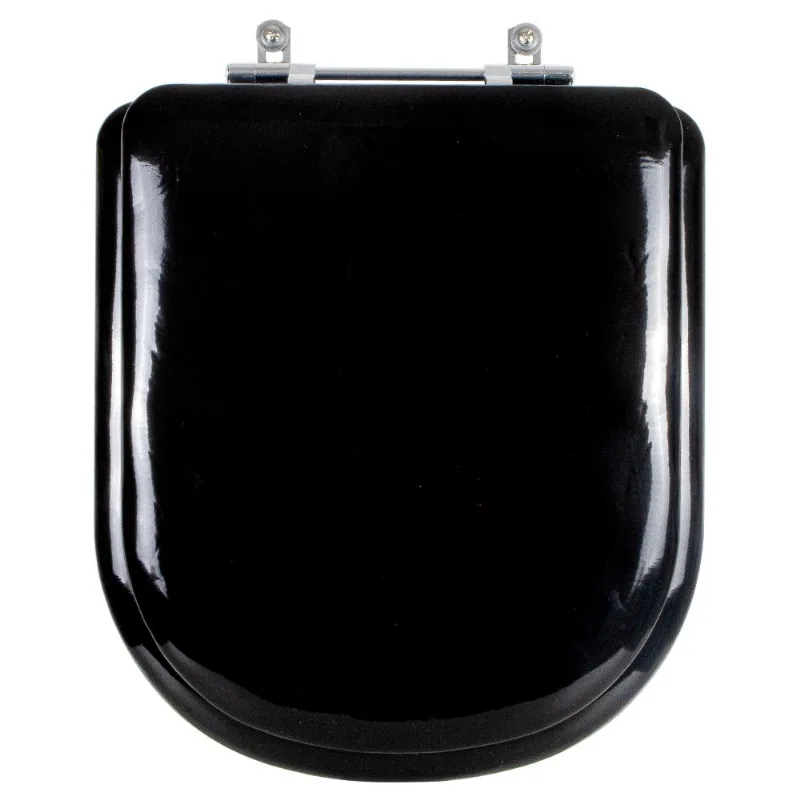 Assento Sanitário Almofadado Vogue Plus Preto Para Bacia Deca