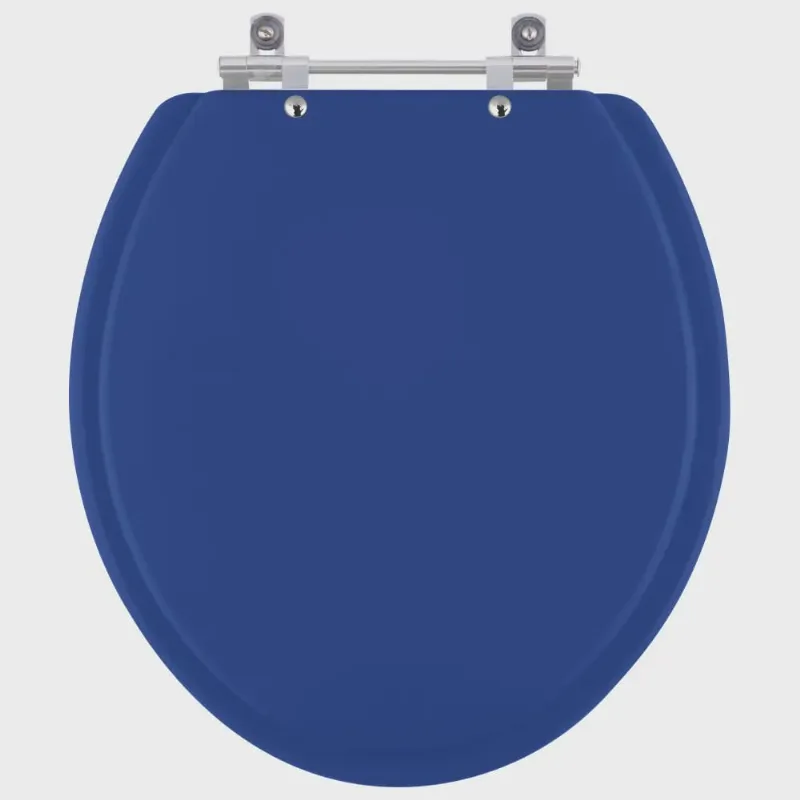 Assento Sanitario Poliester Lirio Azul Marinho para vaso Celite