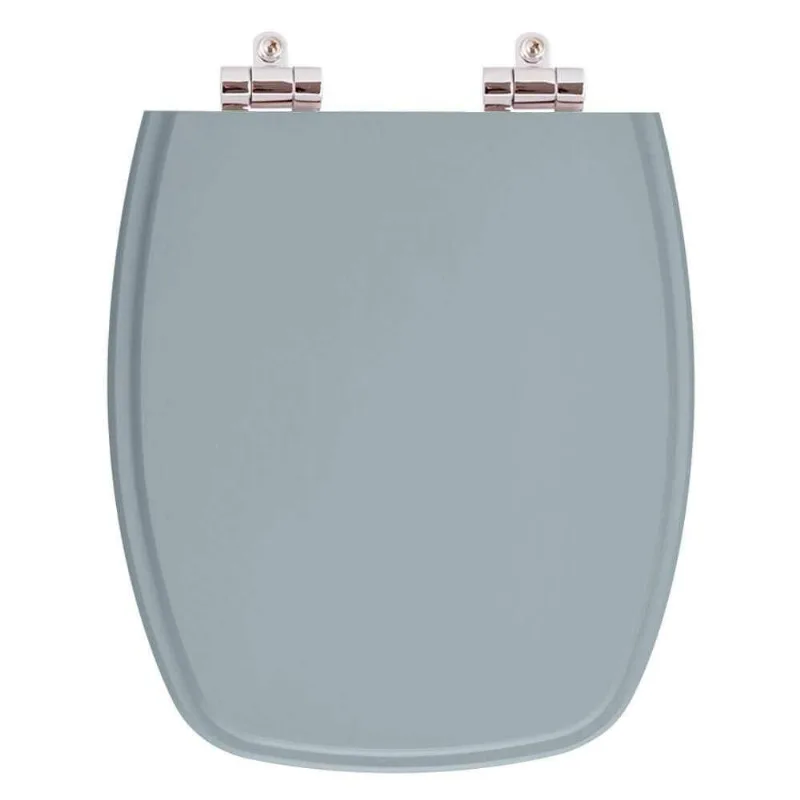 Assento Sanitário Poliester Soft Close Stylus Cinza Perola Para Vaso Celite