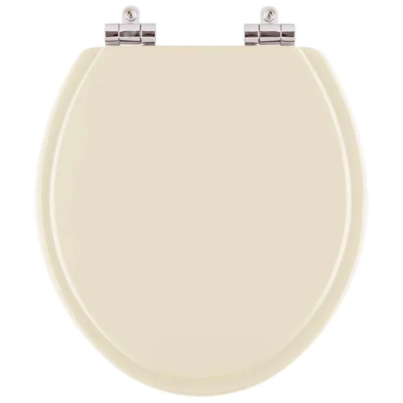 Assento Sanitário Poliester Soft Close Targa Creme (bege Claro) Para Bacia Deca
