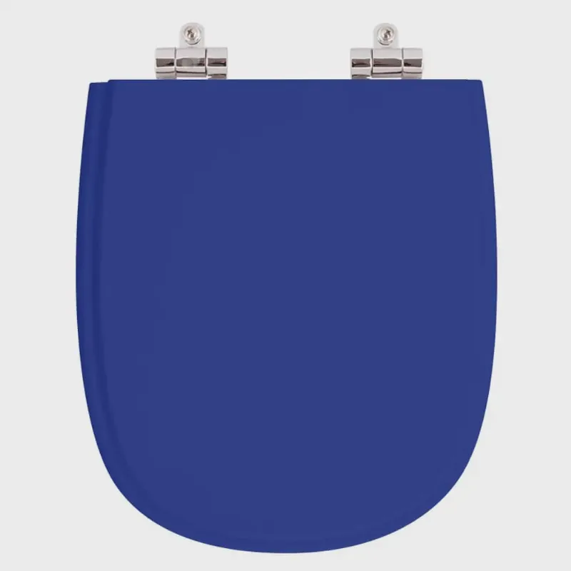 Assento Sanitário Poliester Soft Close Azul Dona Beja para vaso Santa Clara