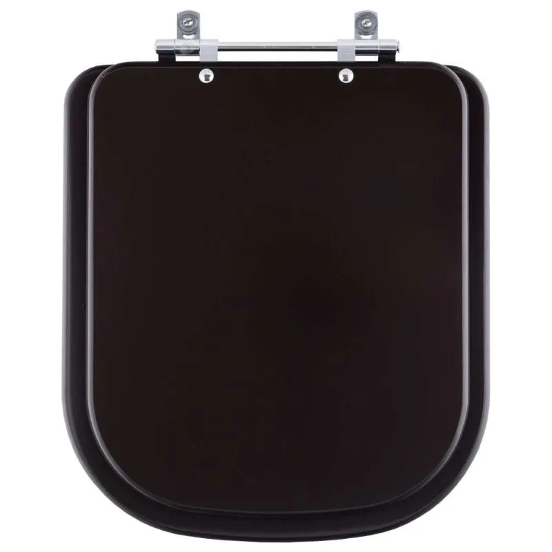 Assento Sanitário Poliester Piano Marrom Fosco Para Vaso Deca