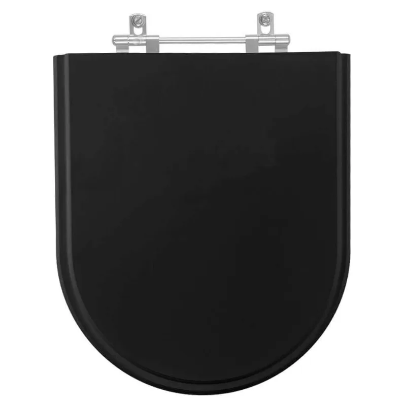 Assento Sanitário Poliester Greca Preto Para Vaso Belize