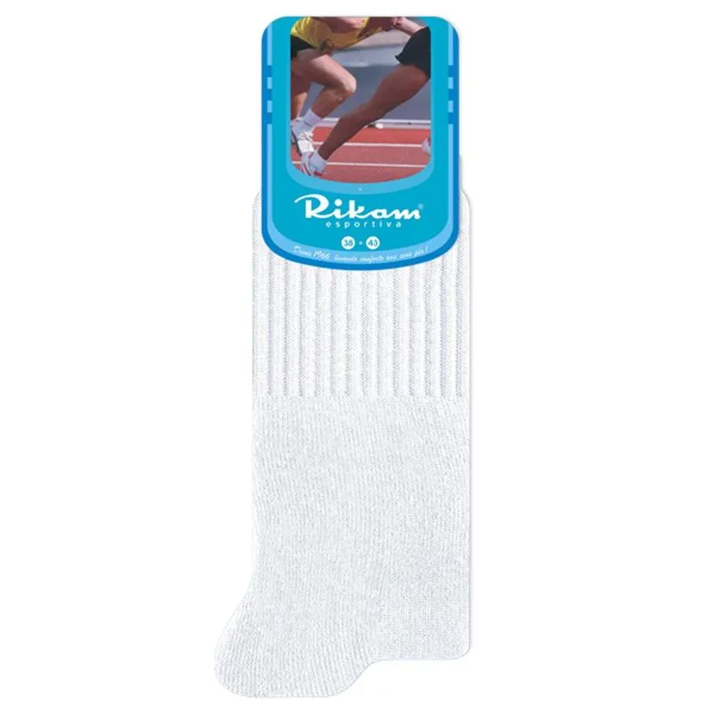 Meia Adulto Esportiva Branca Lisa 38/43 Rikam - Miess
