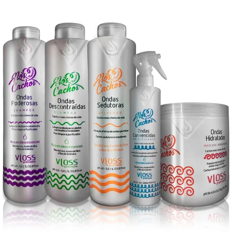 Kit Nós Cachos, Seus Cachos Merecem O Melhor. Vloss - 2L