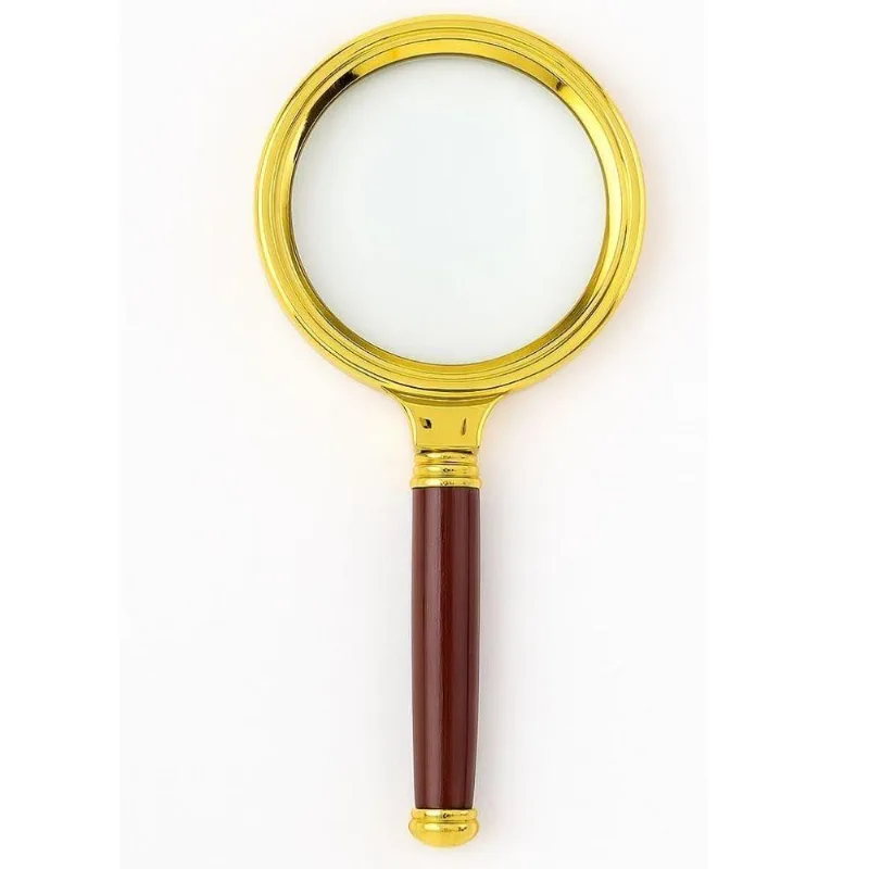 Lupa De Mão Luxo Magnifier Com Lente De Aumento 70mm