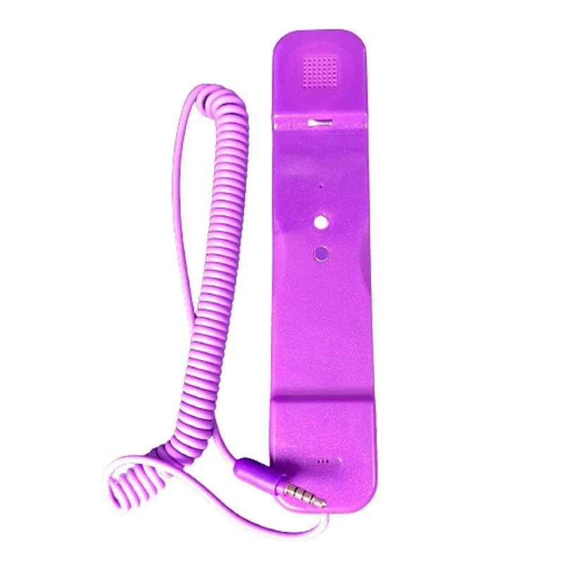 Monofone Fone Com Fio Para Celular Entrada P2 Cor:roxo