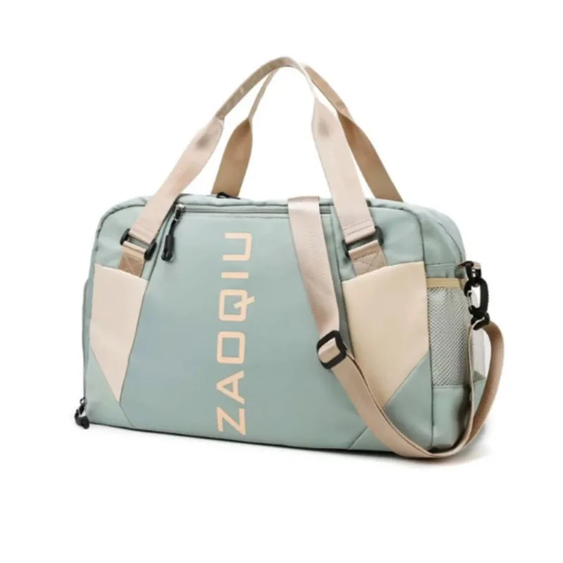 Bolsa Mala Grande Com Alça Academia Esportiva Porta Sapatos Gênero Verde Claro