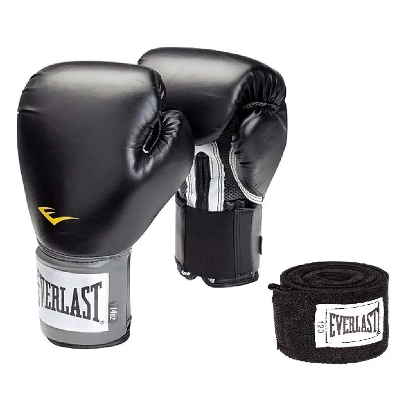 Kit Luva De Treino - Boxe / Muay Thai - Pro Style Training Gloves + Bandagem