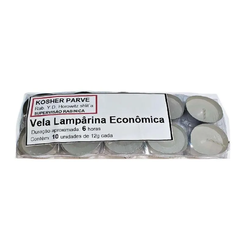 Refil De Velas De Lamparina Shabat 10 Und Kosher 6 Horas