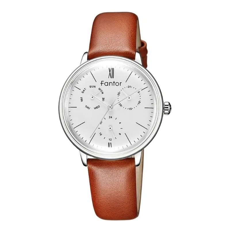 Relógio Feminino Fantor Wf1008l à Prova D'água Prata