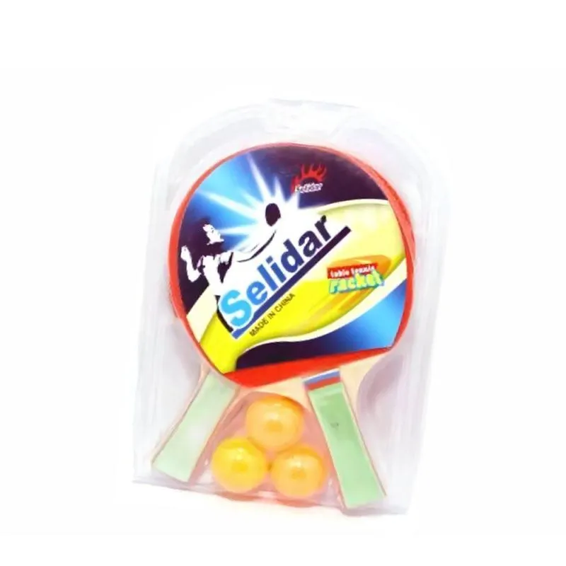 Kit Ping Pong Com 2 Raquetes E 3 Bolinhas