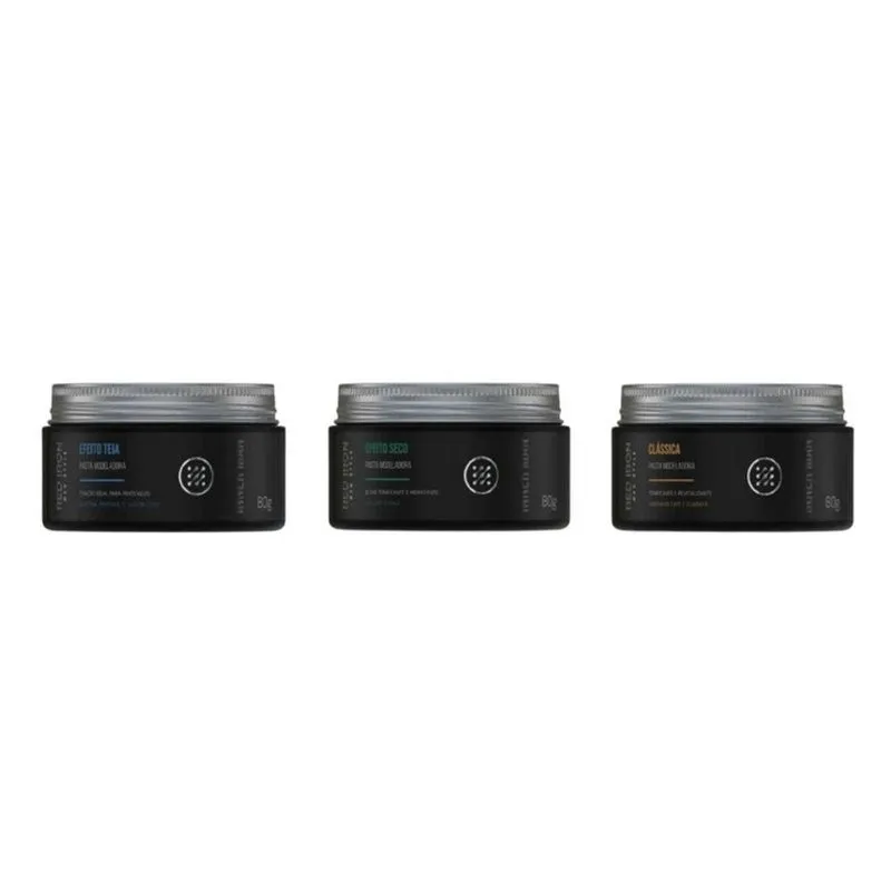 Red Iron Kit Inner Man Pomada Efeito Seco+Teia+Classica 80g