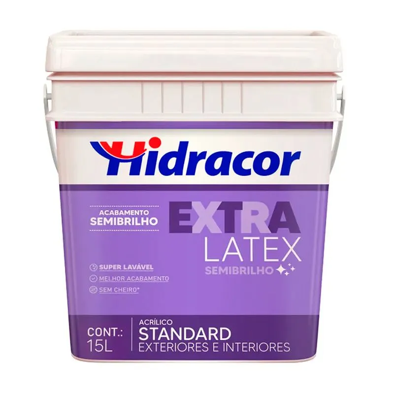 Tinta Acrílica Extralatex Hidracor Semibrilho 15L Azul Mediterrâneo TINTA SEMI BRILHO EXTRALATEX MEDITERRA