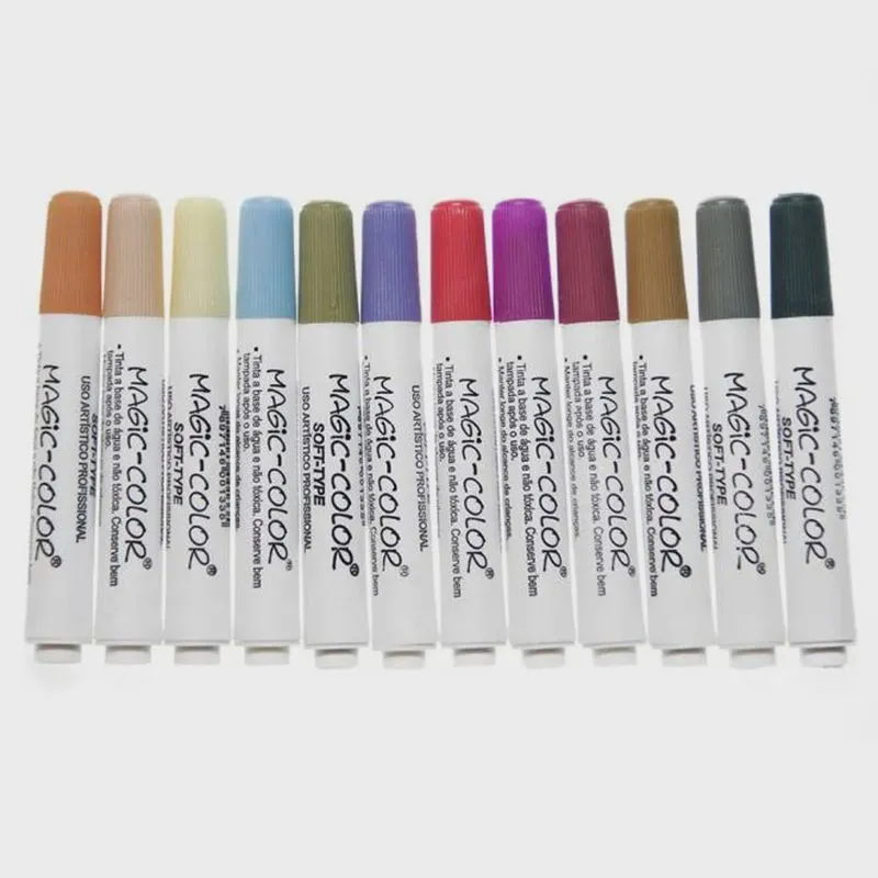 Marcador 12 cores intermediário Soft Type Magic Color