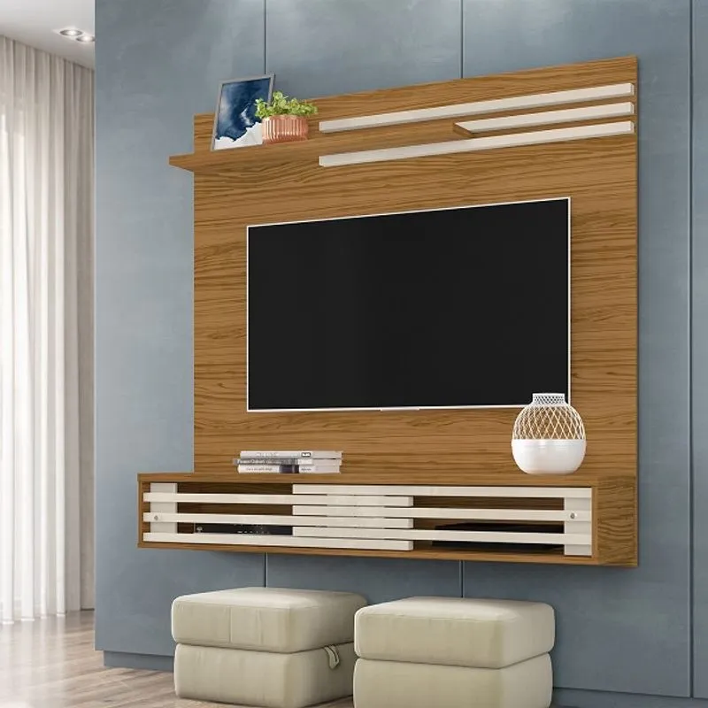 Painel Frizz Sublime para TV de até 55 polegadas - naturale / off white - Madetec