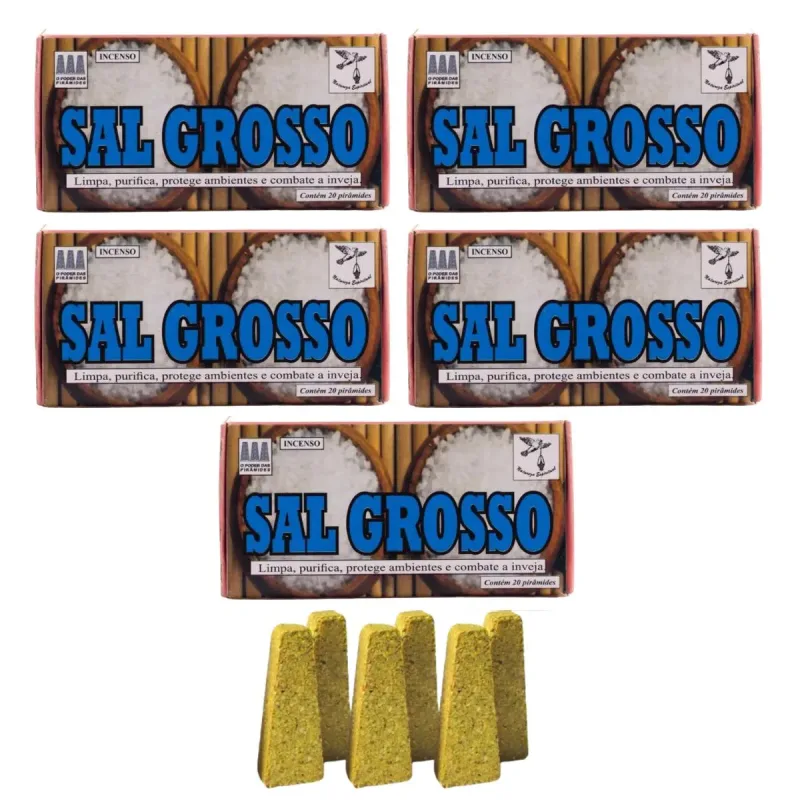 Kit 5 Cxs Defumador Natureza- Sal Grosso