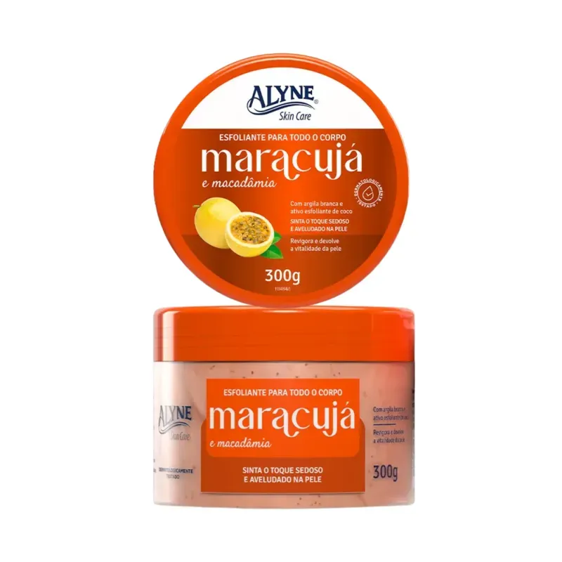 Creme Esfoliante Alyne Maracujá e Macadâmia 300g