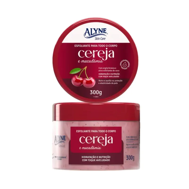 Creme Esfoliante Alyne Cereja e Macadâmia 300g