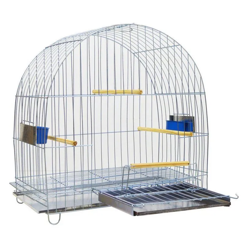 Gaiola Duplex Para Calopsita Zincada Prata