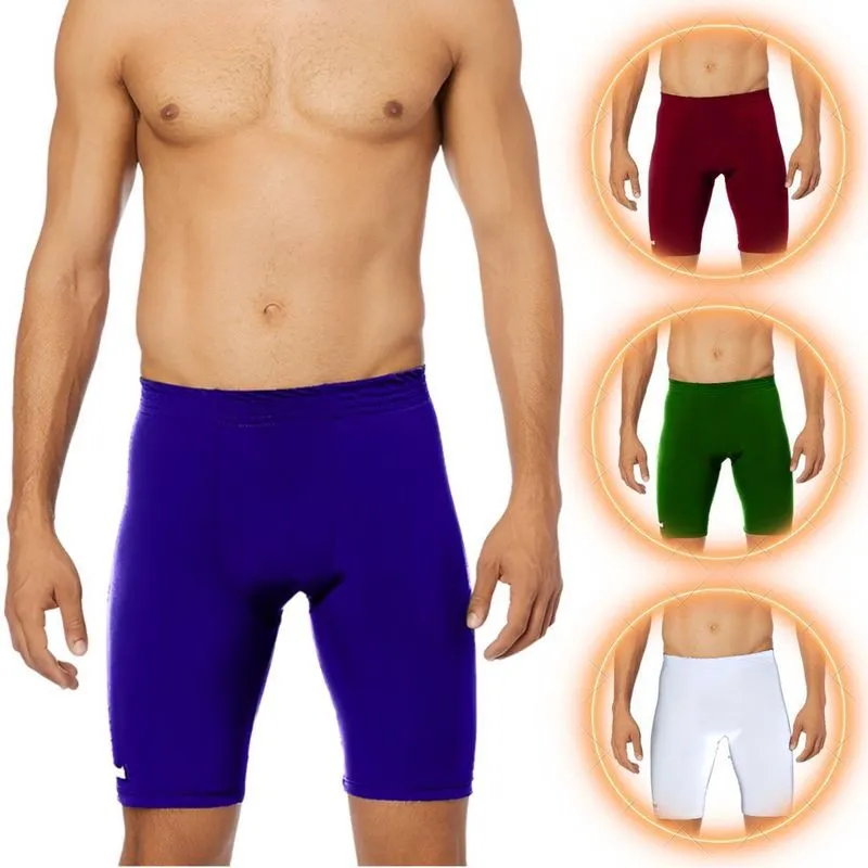 Bermuda Compressão Masculina Térmica Corrida Azul Tamanho Gg