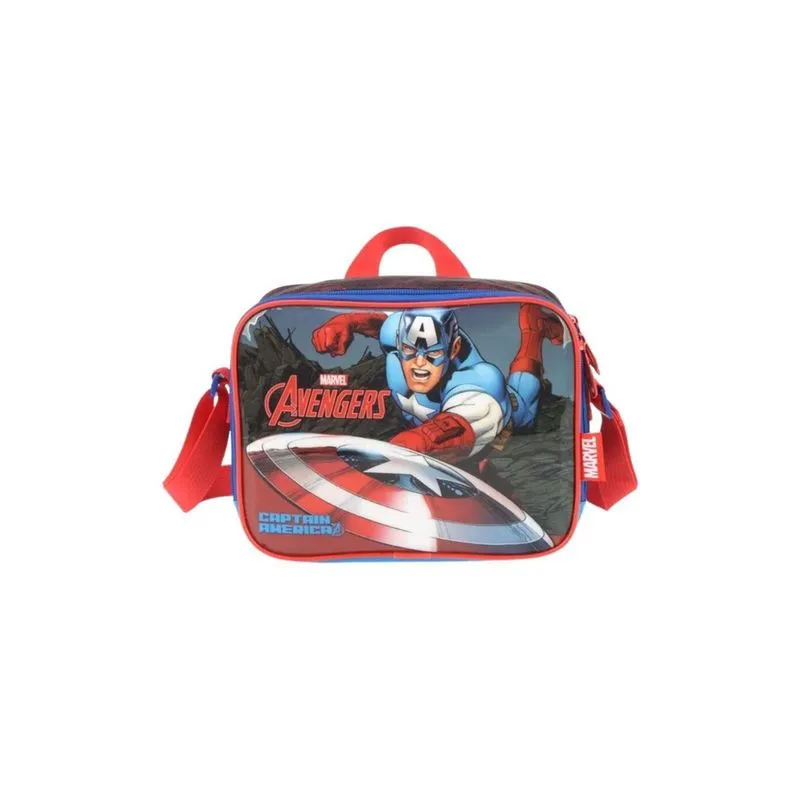 Lancheira Luxcel Capitão America Avengers Azul La38043Ag